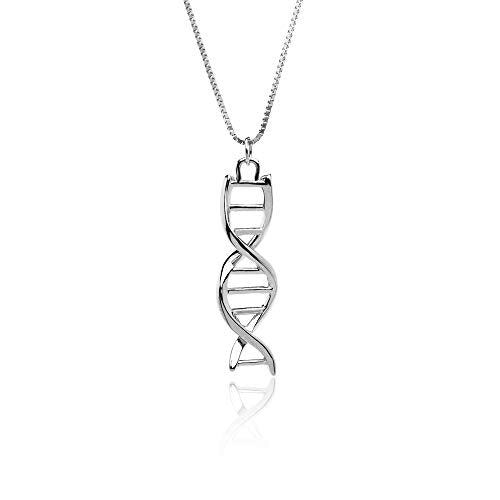 Sterling silver dna on sale necklace